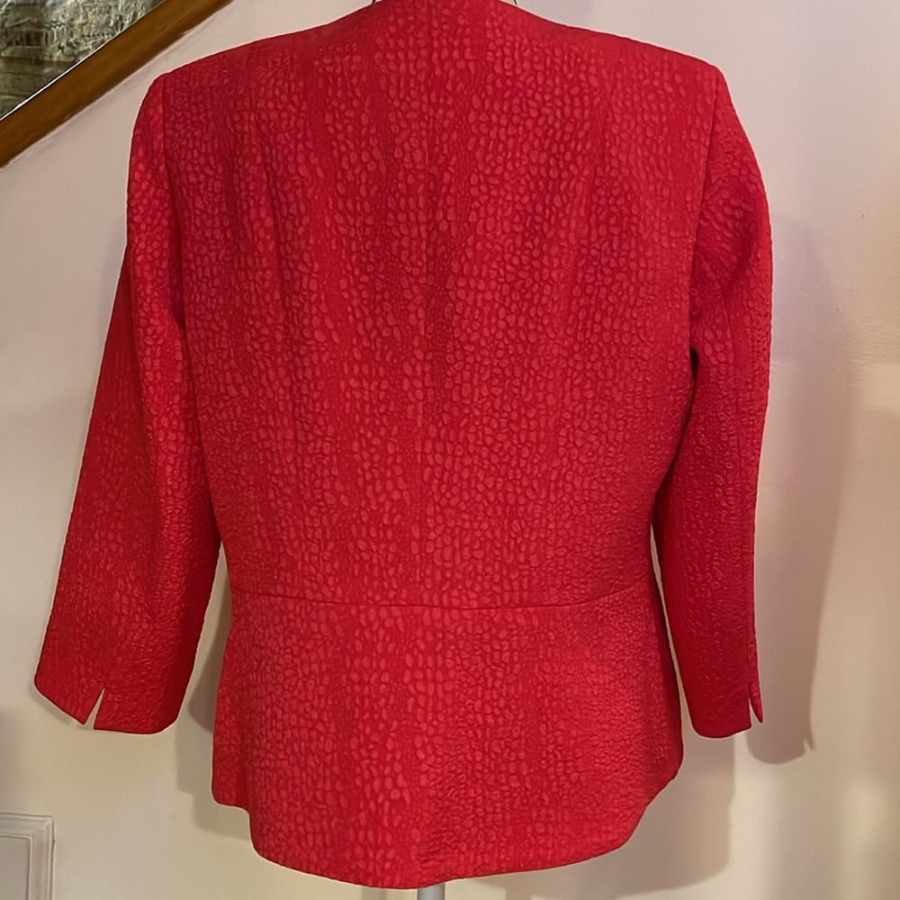 Collarless Blazer Jacket - image 3